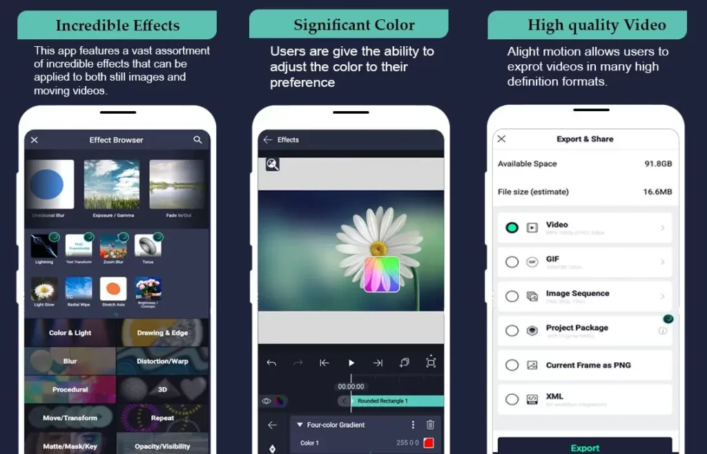 Features of Alight Motion Mod Apk