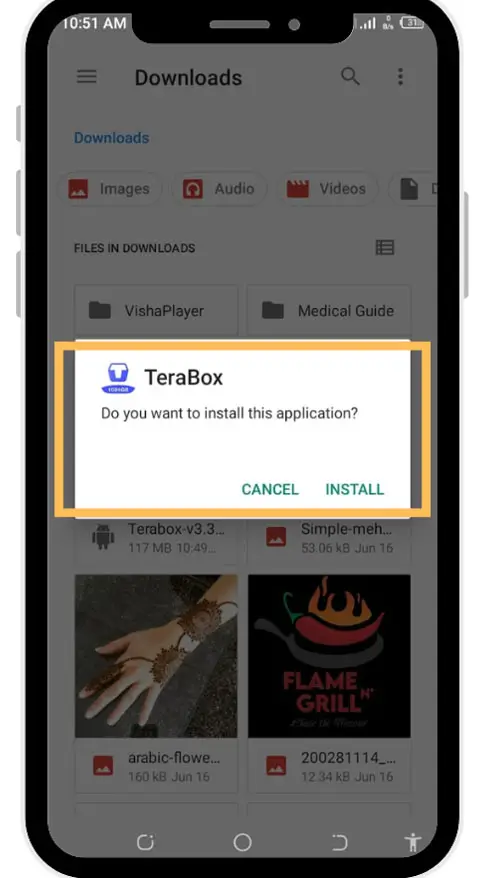 Install terabox on mobile